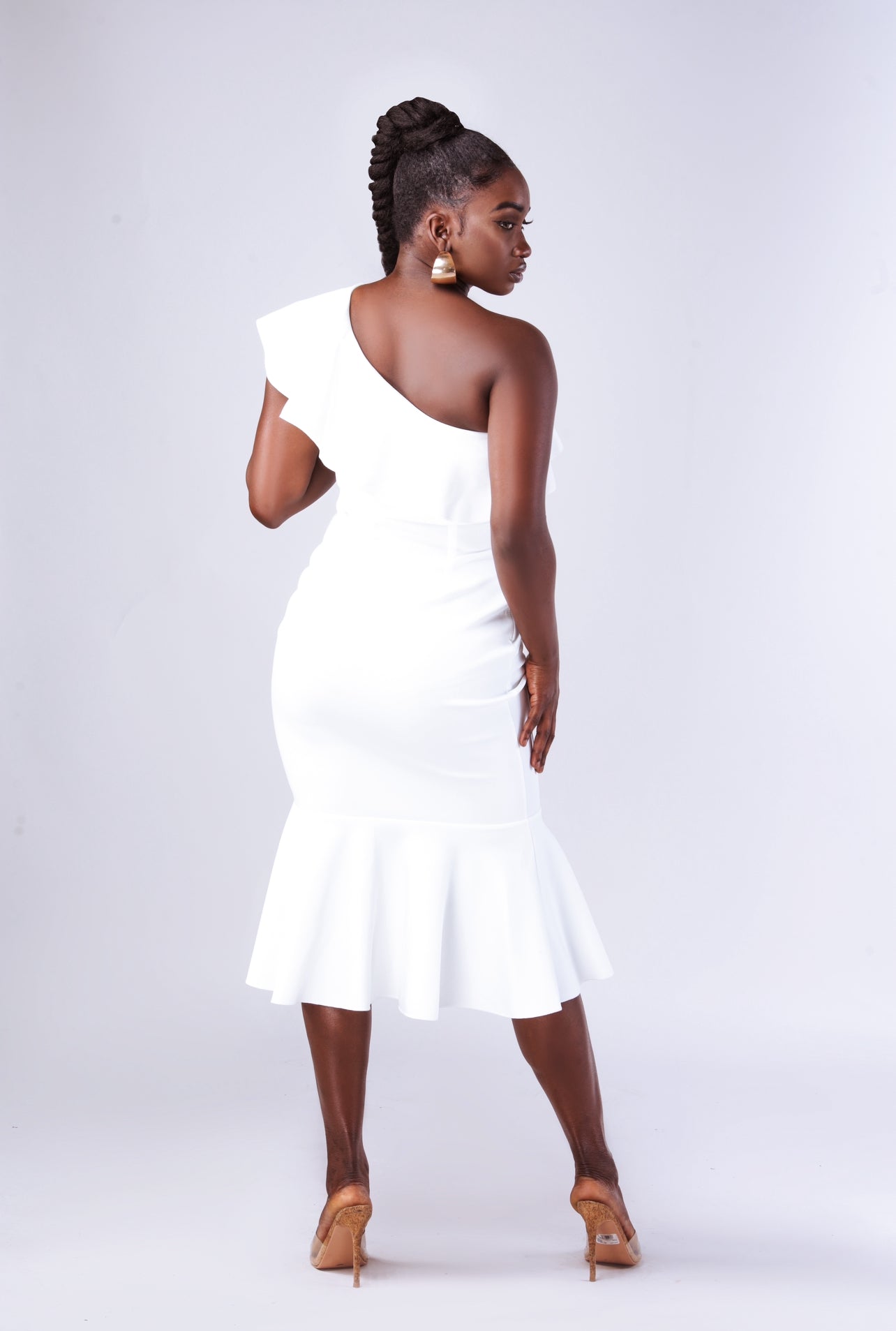 Elegant Purity White-Cocktail Dress