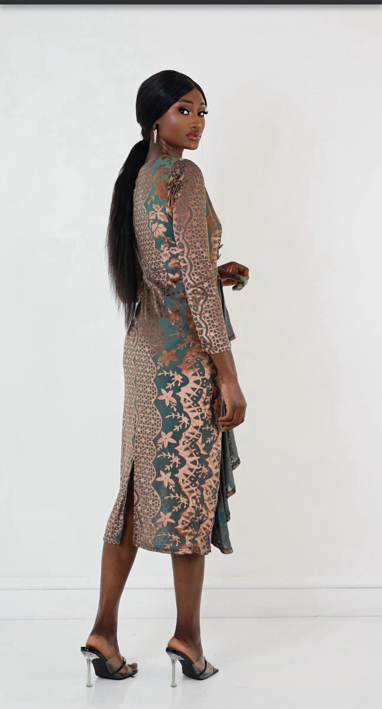 Drip In Class Maxi Temperament V Neck Dress - Faithfully Her