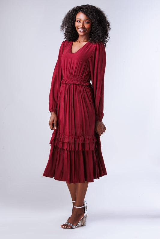 Gabriella Midi Dress-Faithfully Her