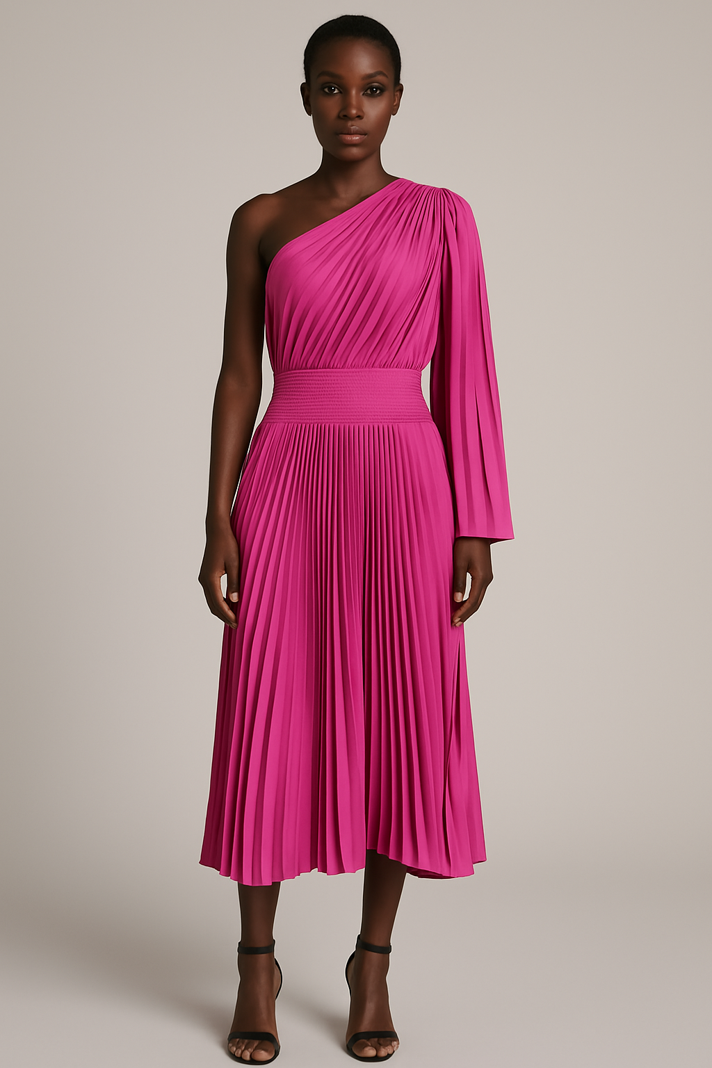 Jada Magenta Elegant Dress